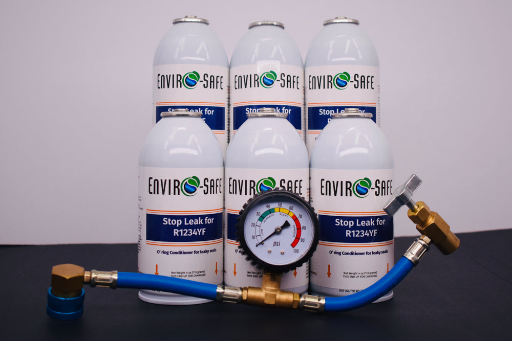 Enviro-Safe StopLeak for R1234YF Systems – 6 Cans × 4 oz – A/C Seal Conditioner & Leak Preventer