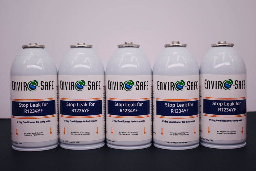 Enviro-Safe StopLeak for R1234YF Systems – 5 Cans × 4 oz – A/C Seal Conditioner & Leak Preventer