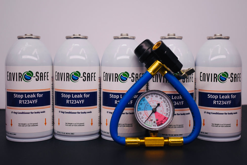 Enviro-Safe StopLeak for R1234YF Systems – 5 Cans × 4 oz – A/C Seal Conditioner & Leak Preventer