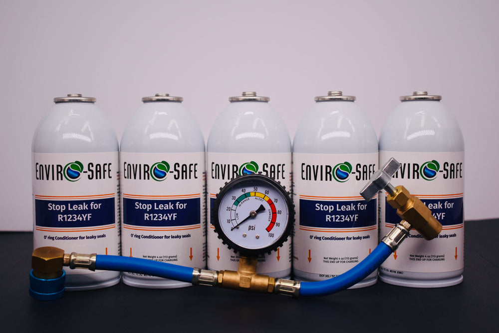 Enviro-Safe StopLeak for R1234YF Systems – 5 Cans × 4 oz – A/C Seal Conditioner & Leak Preventer