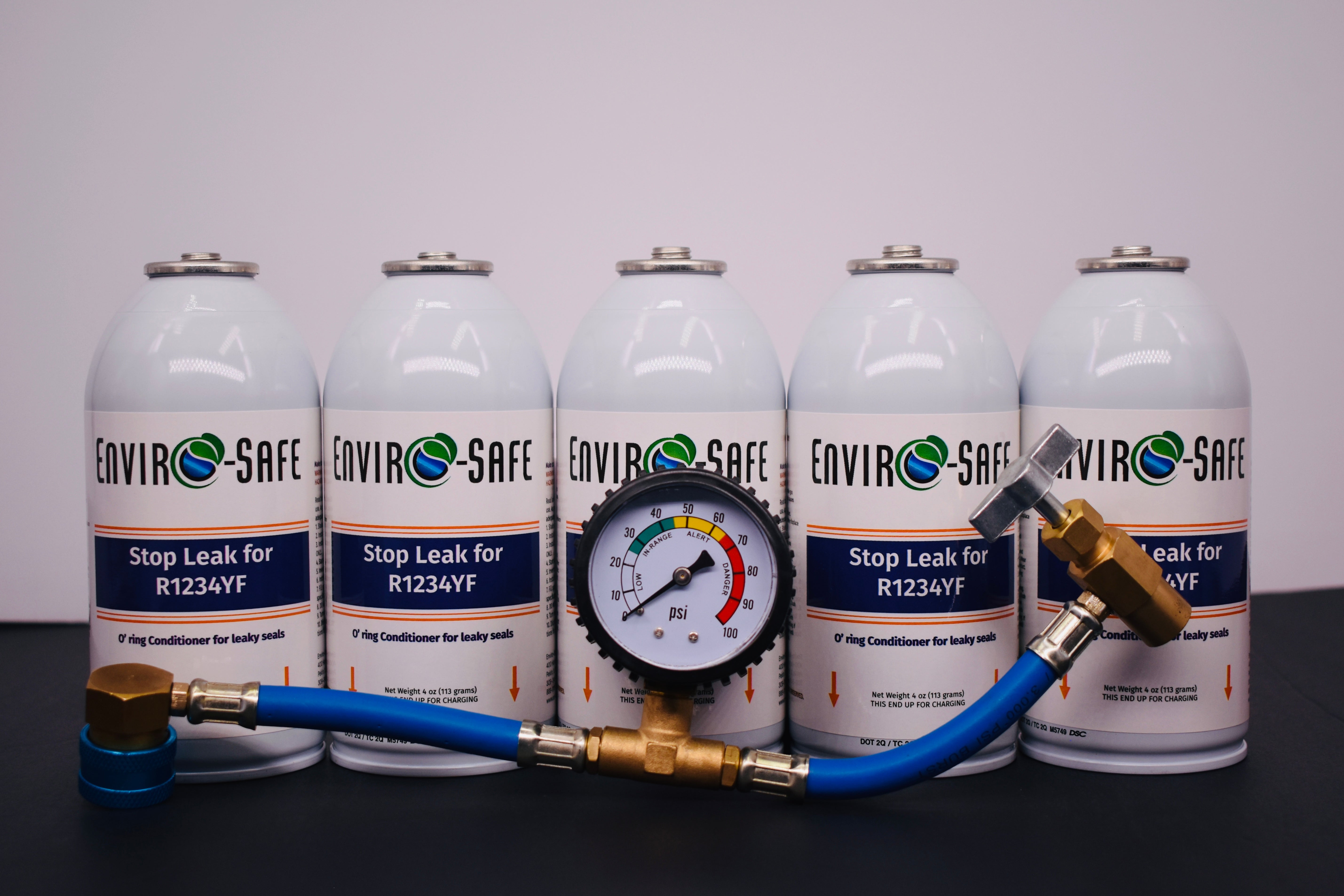 Enviro-Safe StopLeak for R1234YF Systems – 5 Cans × 4 oz – A/C Seal Conditioner & Leak Preventer