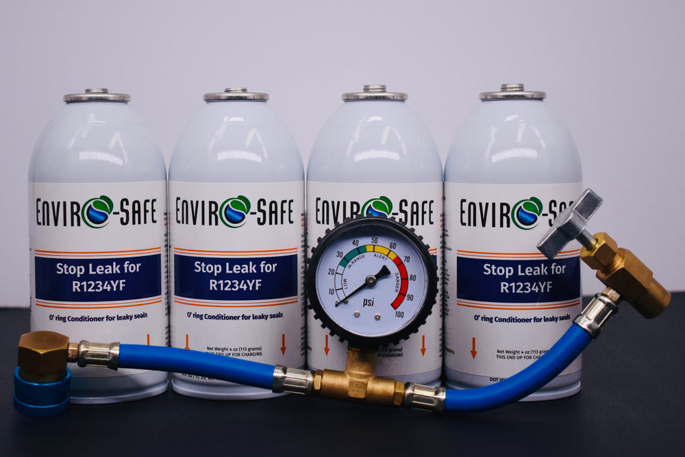 Enviro-Safe StopLeak for R1234YF Systems – 4 Cans × 4 oz – A/C Seal Conditioner & Leak Preventer