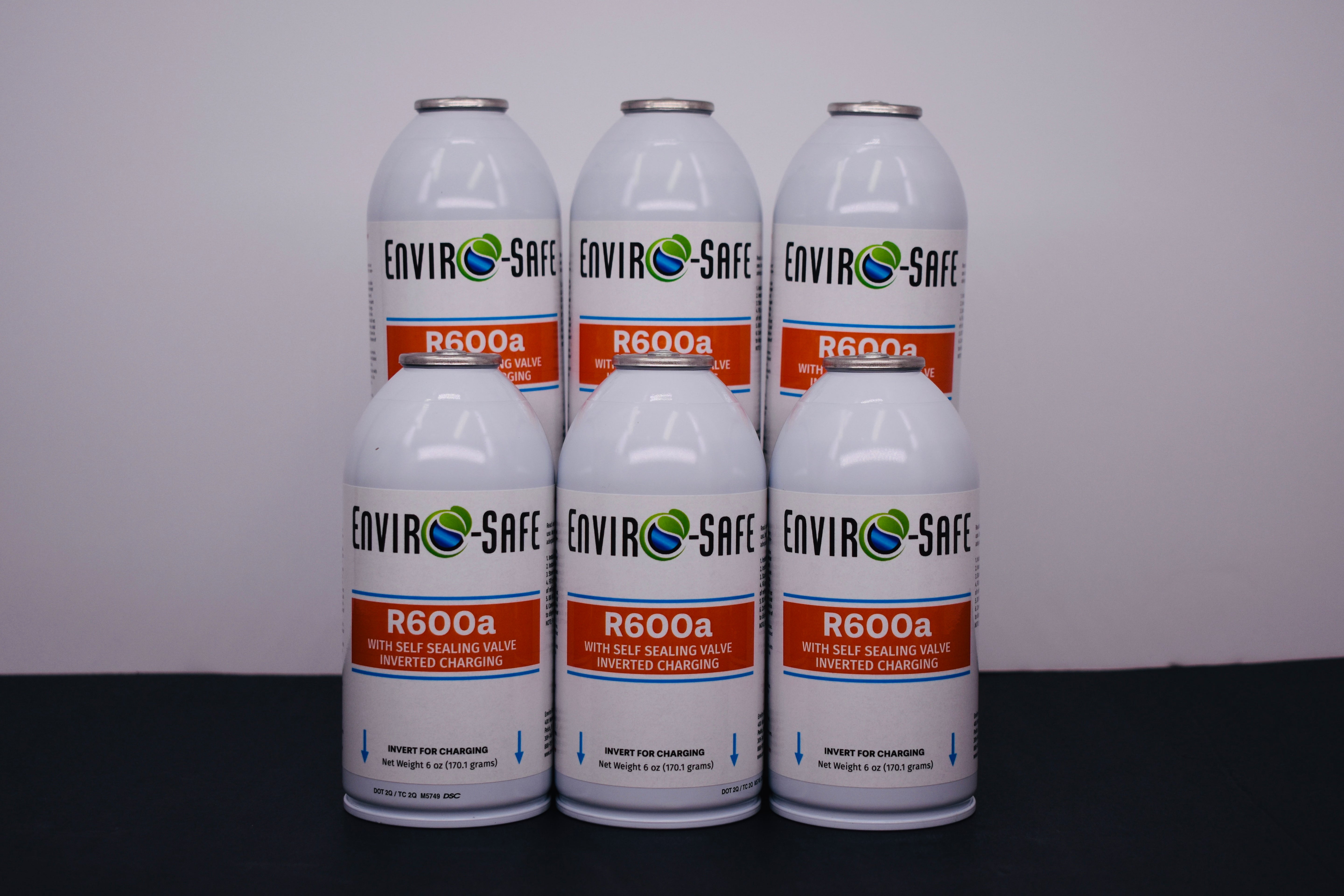 R600a Inverted Self-Sealing Valve Refrigerant – 6 Can Pack (6oz Each)