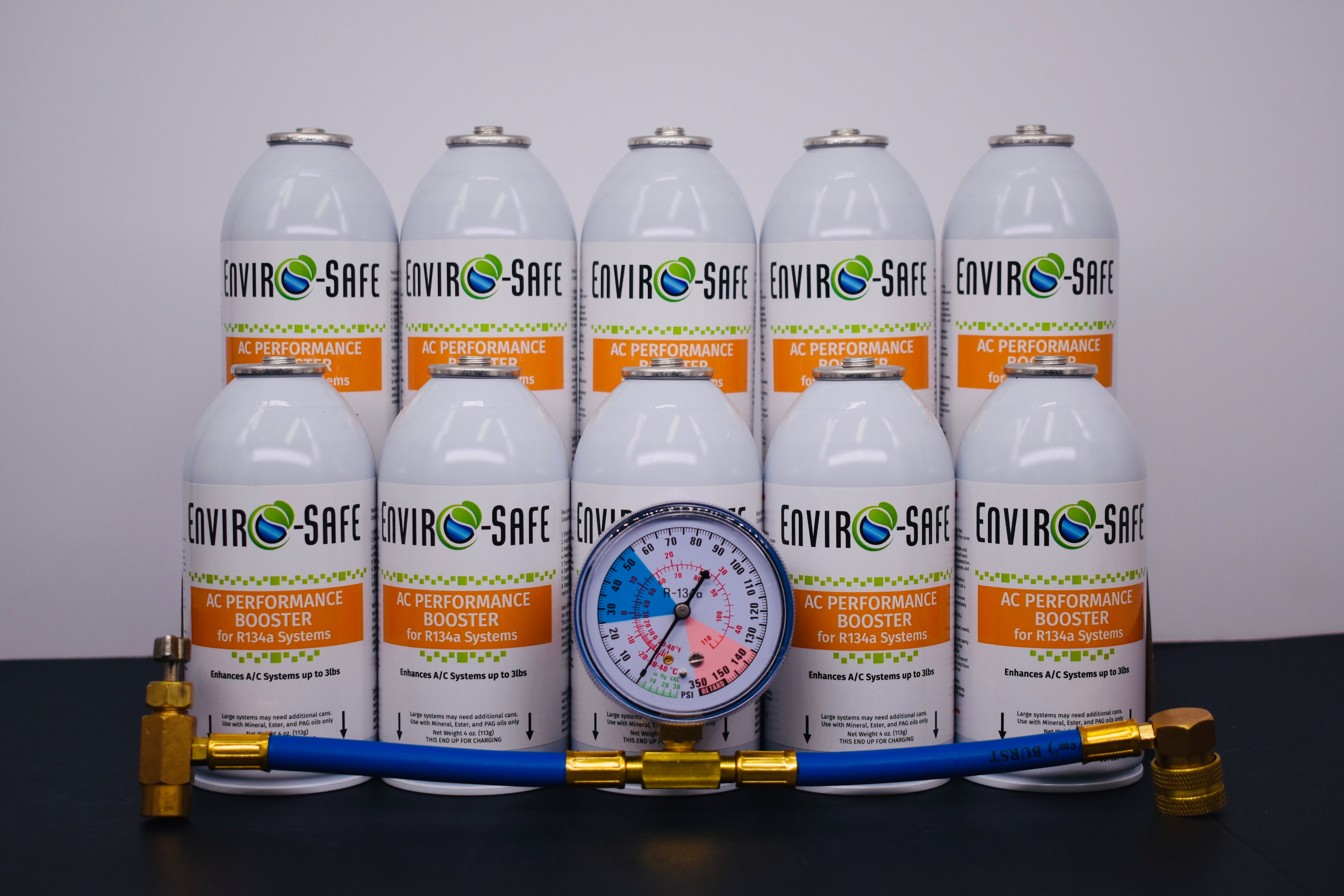 AC Performance Booster – 10 Can Pack – 4oz Can | R134a Style Top