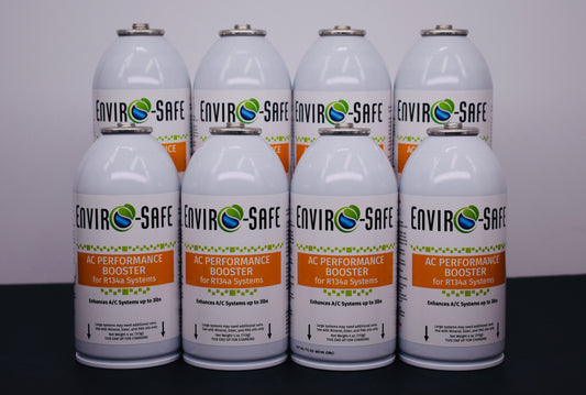 AC Performance Booster – 8 Can Pack – 4oz Can | R134a Style Top