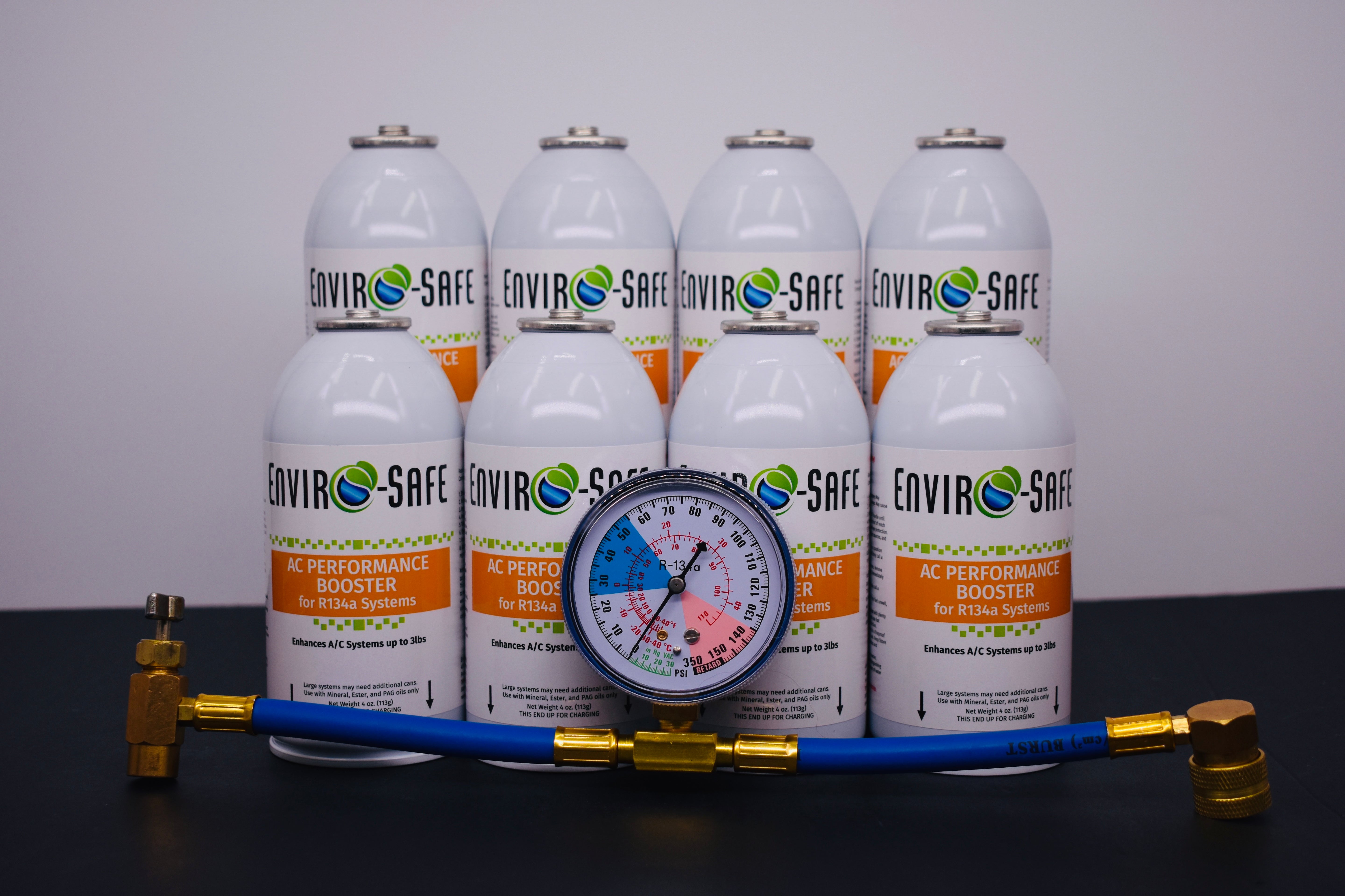 AC Performance Booster – 8 Can Pack – 4oz Can | R134a Style Top