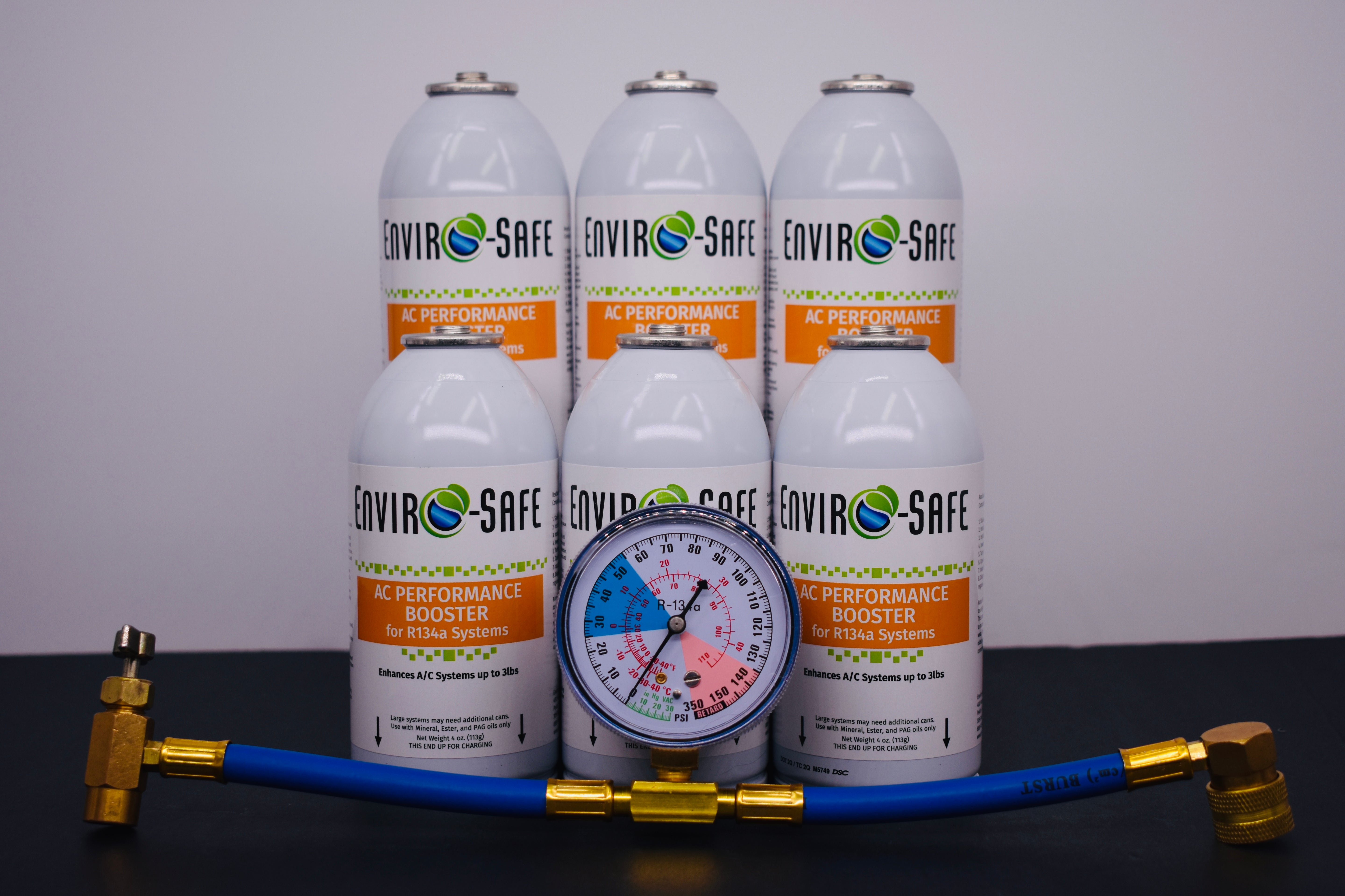 AC Performance Booster – 6 Can Pack – 4oz Can | R134a Style Top