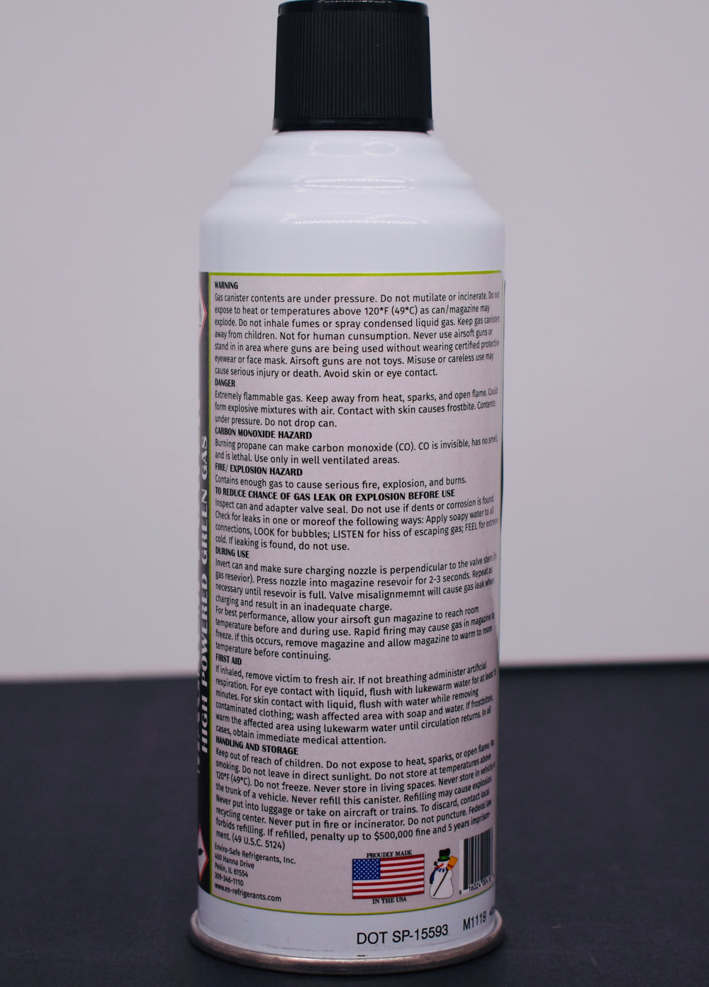 Enviro-Safe Green Gas for Airsoft Guns – 10 Cans, 13.5 oz Each | Premium Airsoft Propellant with Silicone Oil | Made in USA