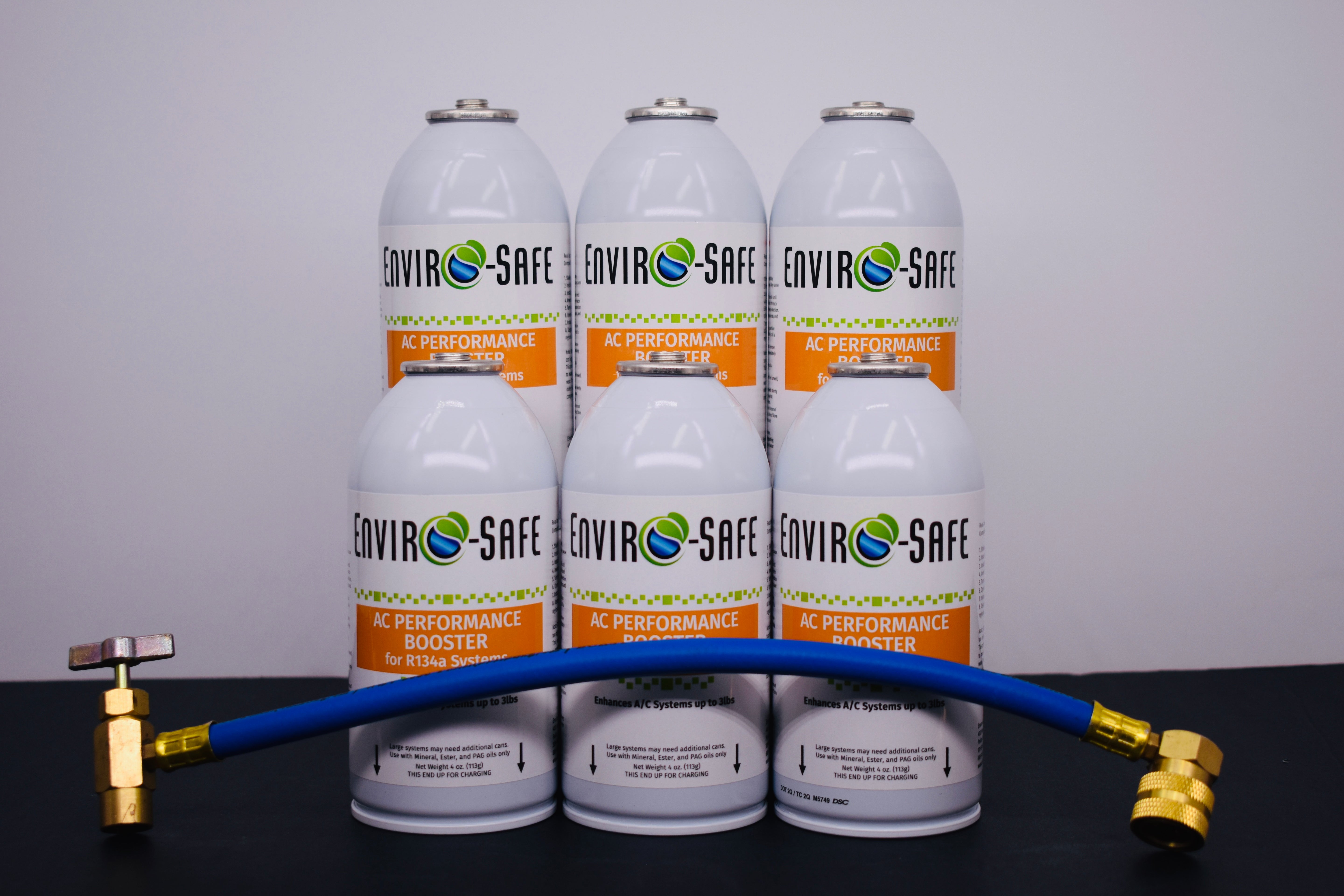 AC Performance Booster – 6 Can Pack – 4oz Can | R134a Style Top