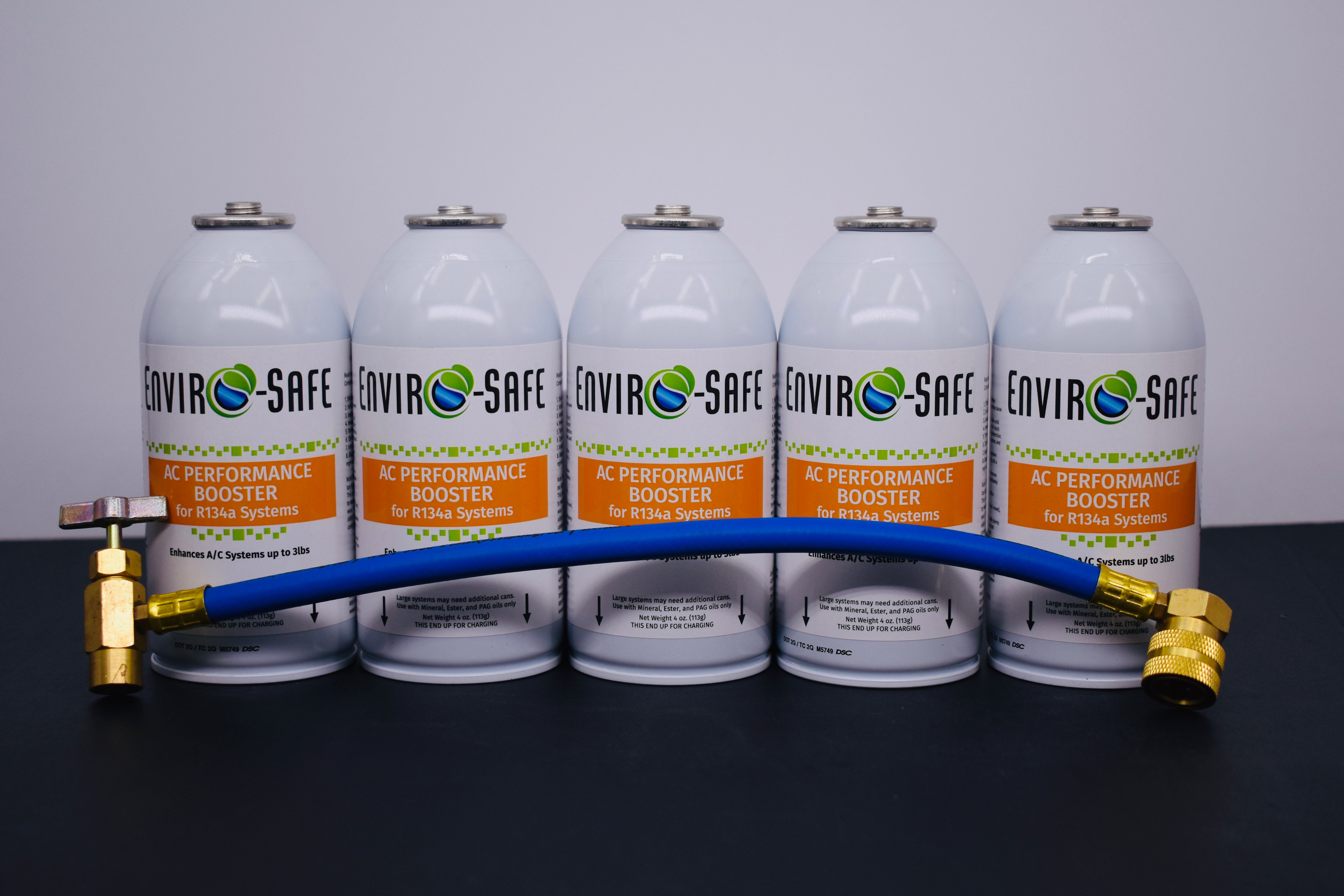 AC Performance Booster – 5 Can Pack – 4oz Can | R134a Style Top