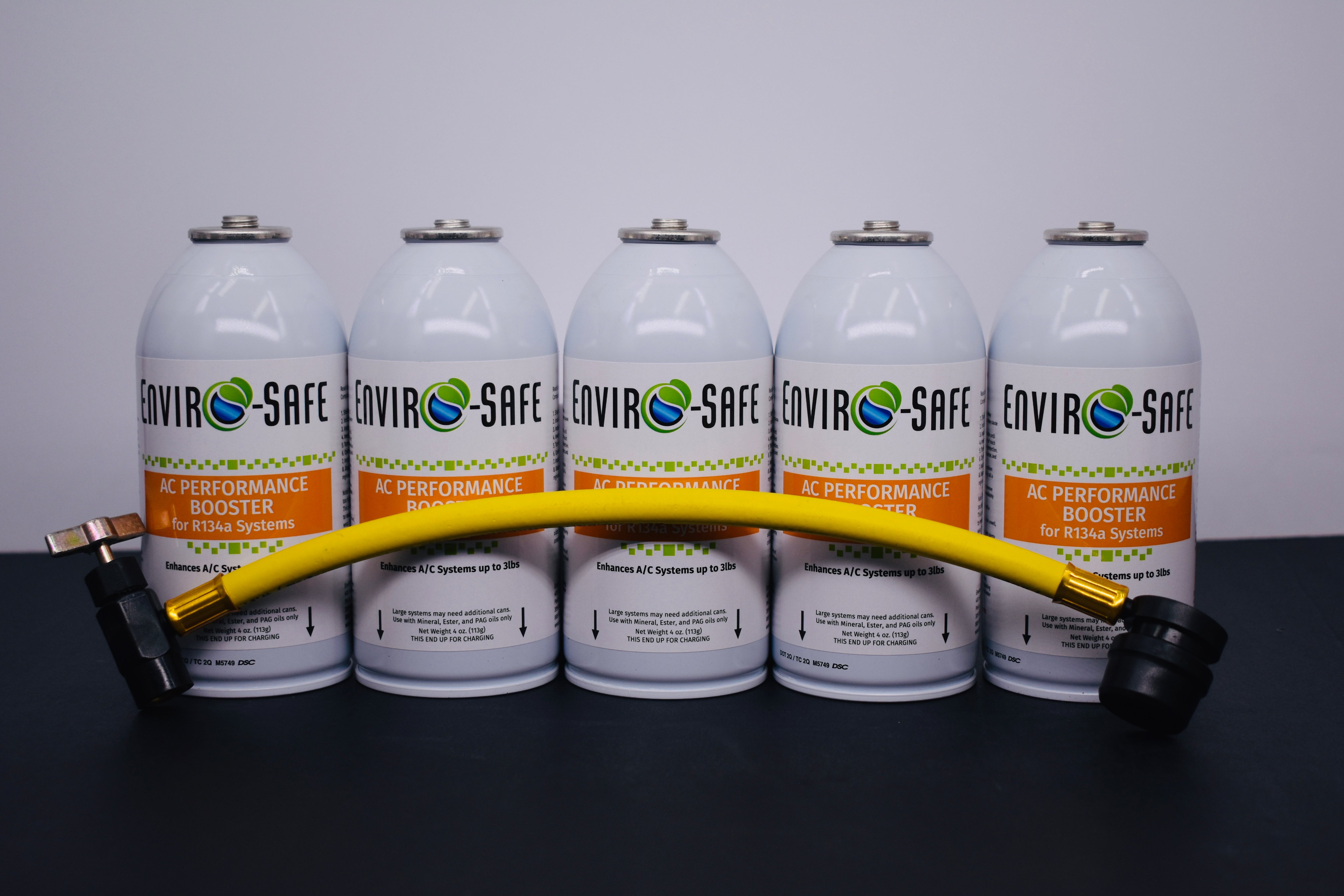 AC Performance Booster – 5 Can Pack – 4oz Can | R134a Style Top