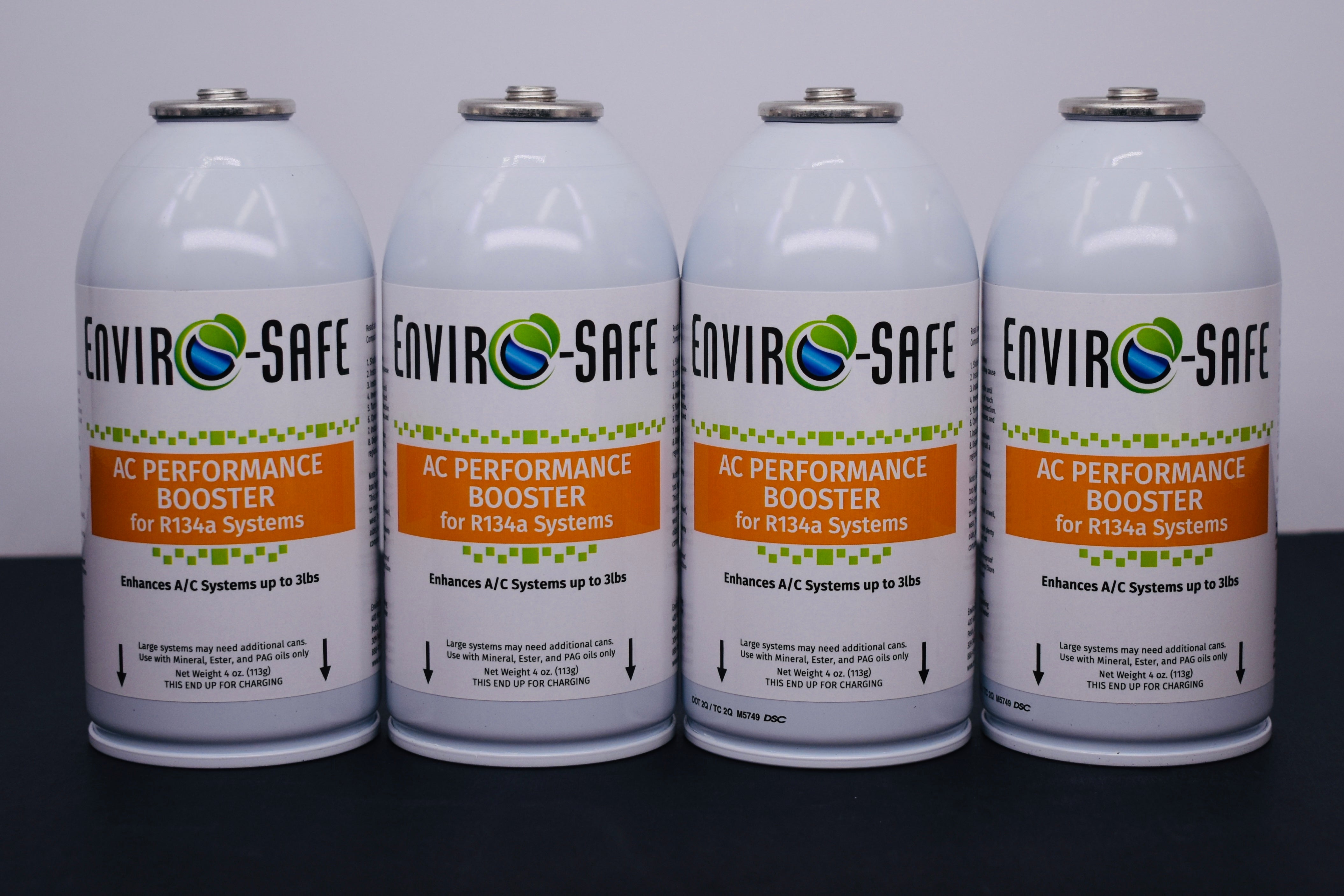 AC Performance Booster – 4 Can Pack – 4oz Can | R134a Style Top