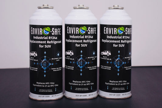 Industrial SUV 3 Cans x 8oz R134a Replacement | EPA Approved Hydrocarbon Refrigerant | For Large A/C Systems