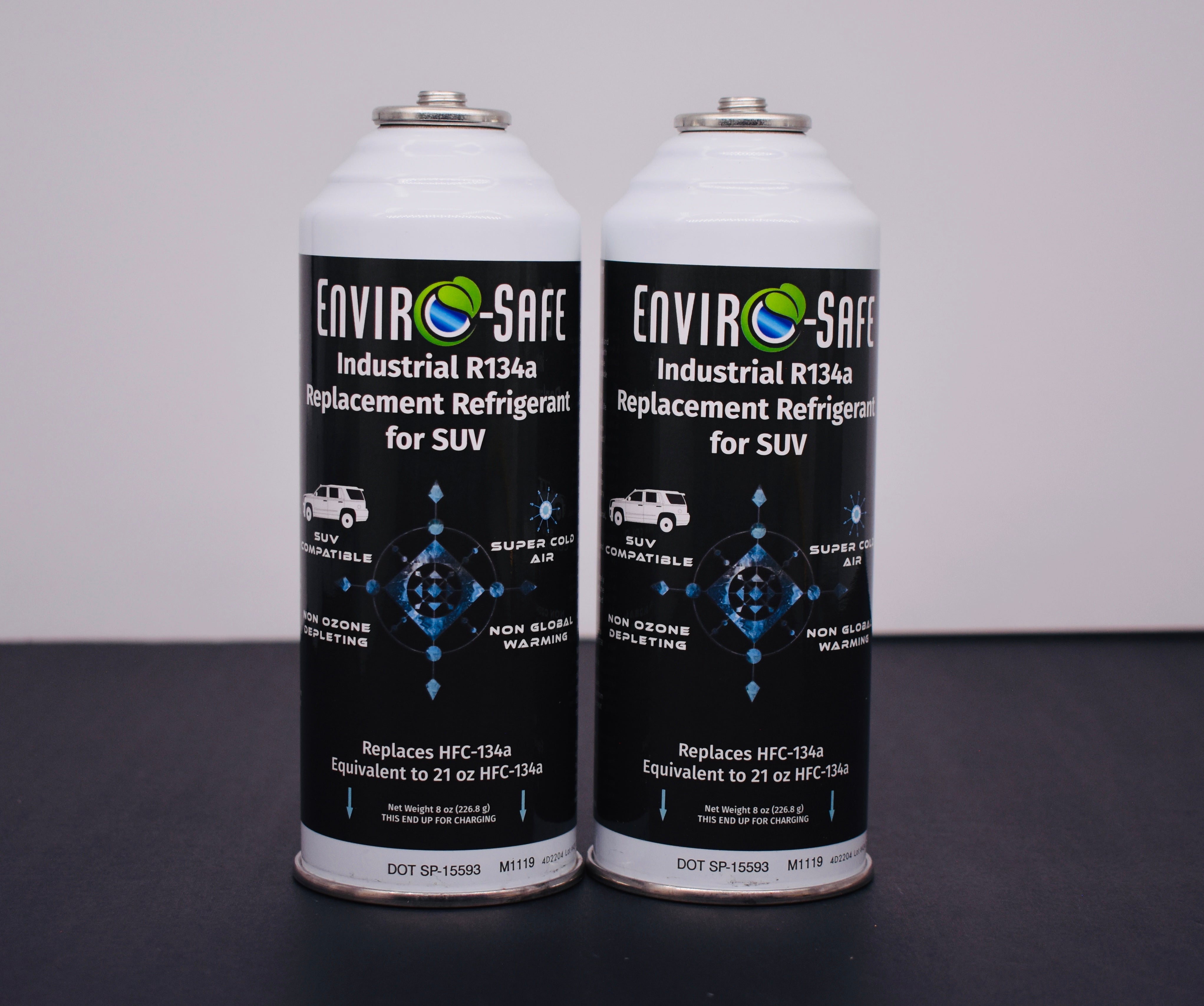 Industrial SUV 2 Cans x 8oz R134a Replacement | EPA Approved Hydrocarbon Refrigerant | For Large A/C Systems