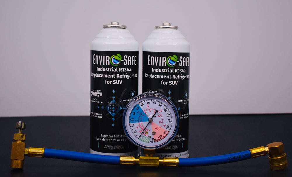 Industrial SUV 2 Cans x 8oz R134a Replacement | EPA Approved Hydrocarbon Refrigerant | For Large A/C Systems