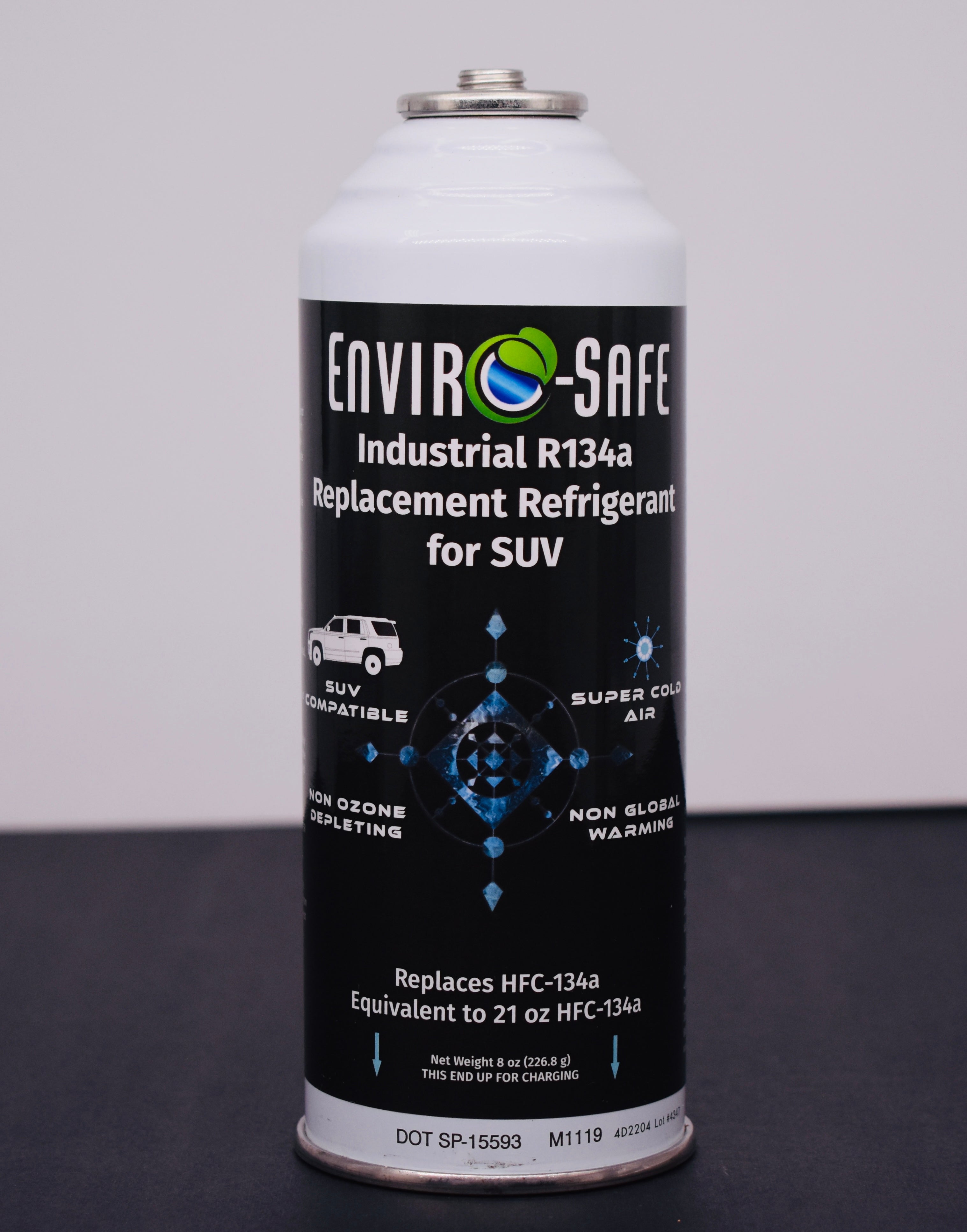 Industrial SUV 12 Cans x 8oz R134a Replacement | EPA Approved Hydrocarbon Refrigerant | For Large A/C Systems