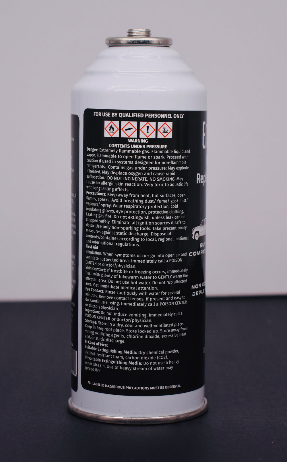 Industrial SUV 10 Cans x 8oz R134a Replacement | EPA Approved Hydrocarbon Refrigerant | For Large A/C Systems
