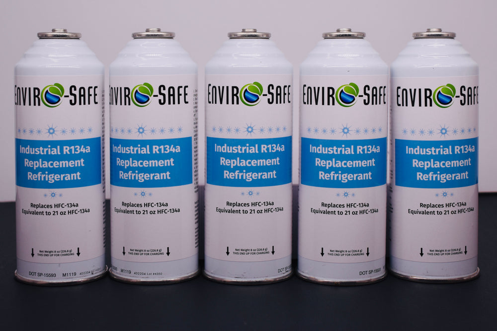 Industrial R134a Replacement Refrigerant 5 Cans × 8 oz | EPA-Approved Hydrocarbon | Colder Cooling Performance