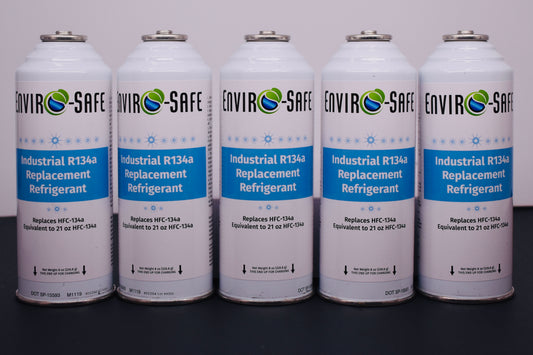 Industrial R134a Replacement Refrigerant 5 Cans × 8 oz | EPA-Approved Hydrocarbon | Colder Cooling Performance