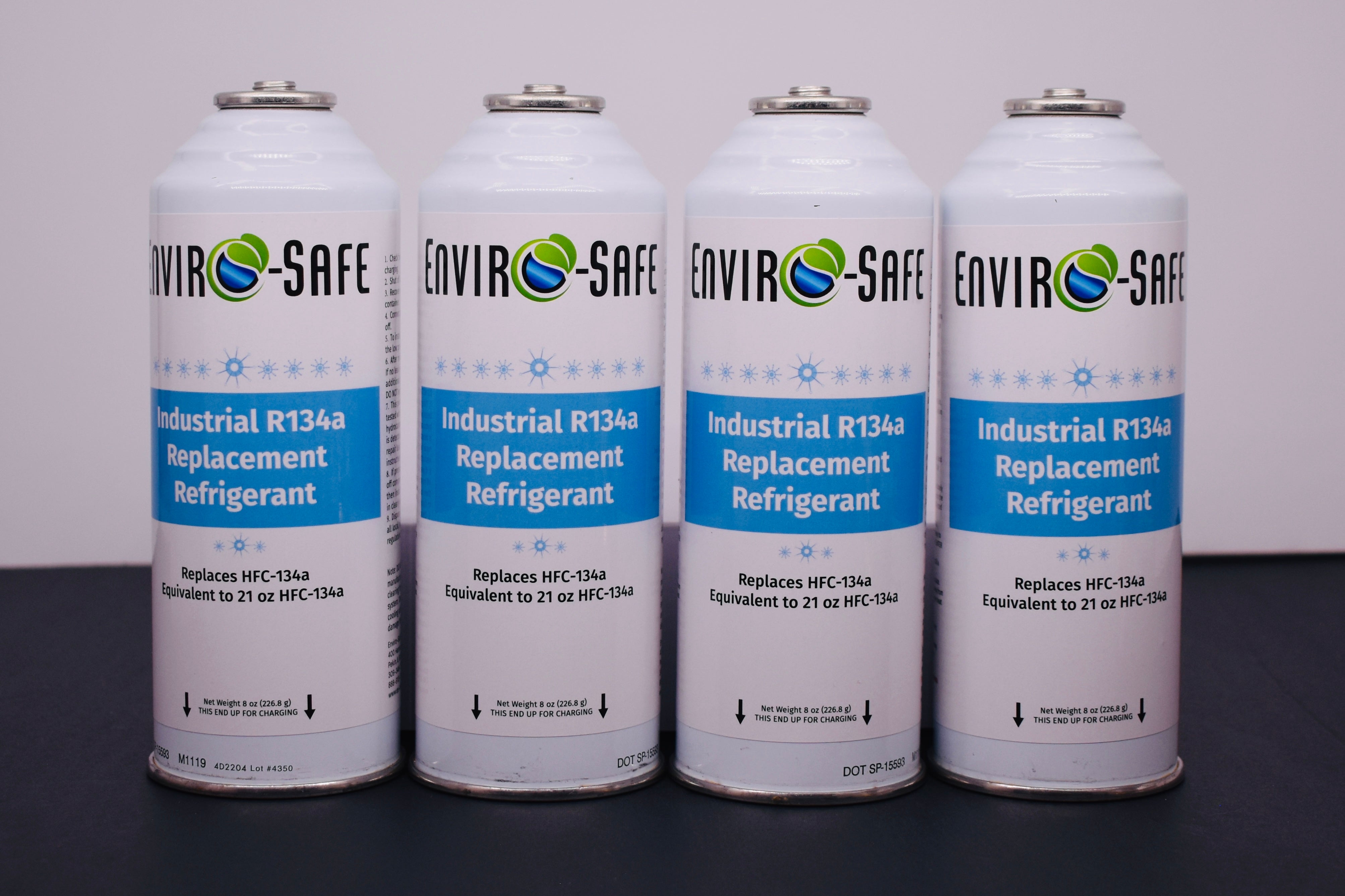Industrial R134a Replacement Refrigerant 4 Cans × 8 oz | EPA-Approved Hydrocarbon | Colder Cooling Performance