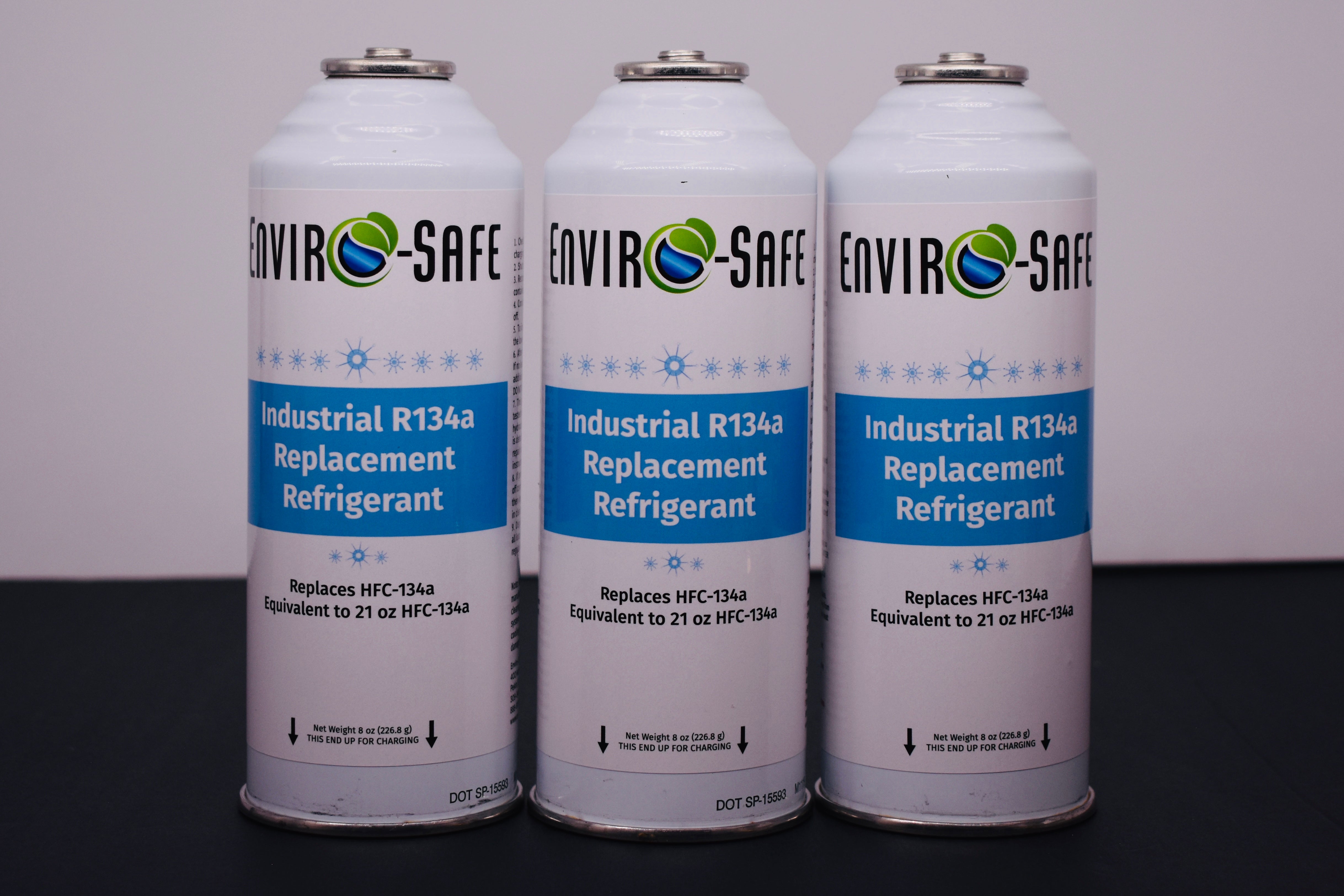 Industrial R134a Replacement Refrigerant 3 Cans × 8 oz | EPA-Approved Hydrocarbon | Colder Cooling Performance