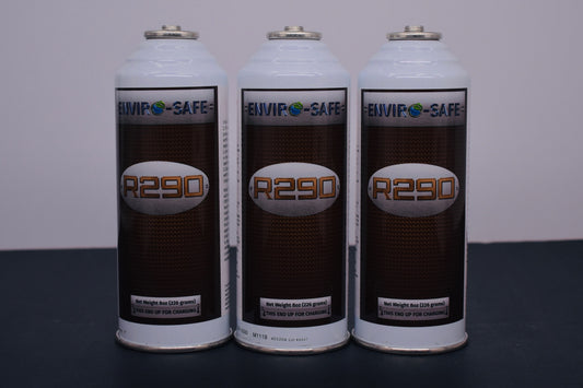 R290 Refrigerant – 8oz Can with Piercing Valve | 3-Can Pack | EPA Approved Hydrocarbon