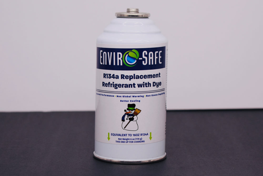 R134a Replacement Refrigerant with Dye – 10 × 6 oz Cans – Eco-Friendly A/C Recharge & Leak Detection