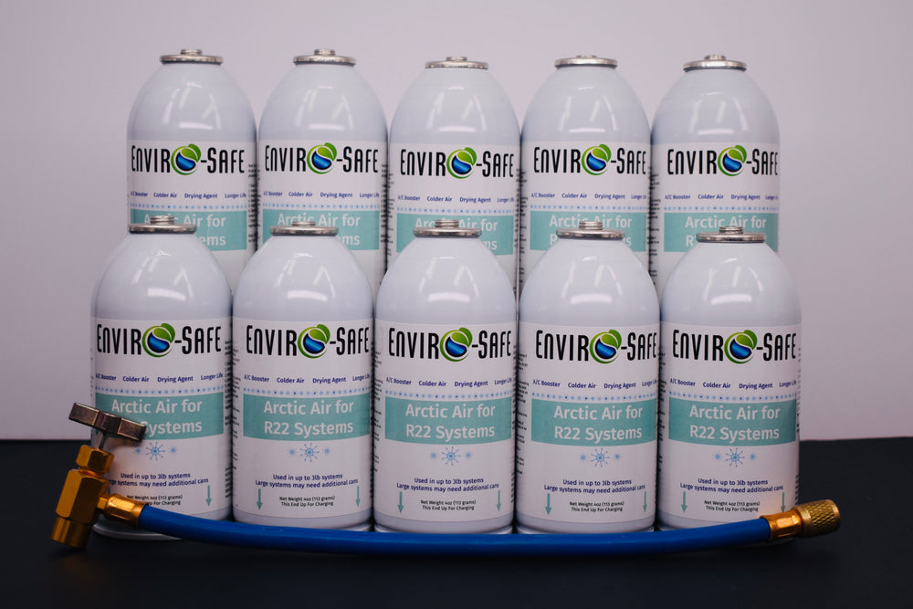 Arctic Air for R-22 Systems – 10 × 4 oz Cans – AC Booster & Drying Agent – Delivers Colder Air, Reduces Moisture, Extends System Life