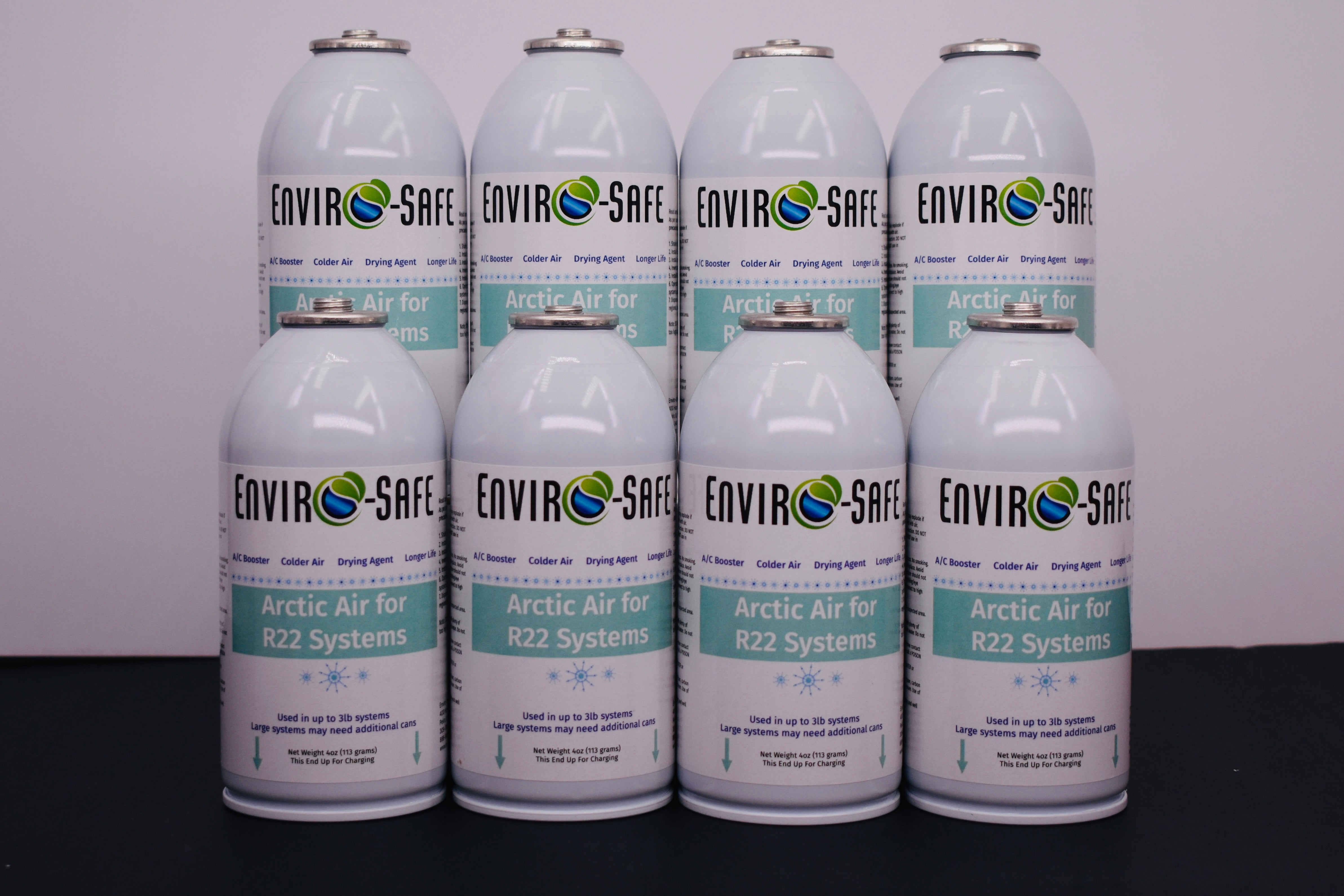 Arctic Air for R-22 Systems – 8 × 4 oz Cans – AC Booster & Drying Agent – Delivers Colder Air, Reduces Moisture, Extends System Life