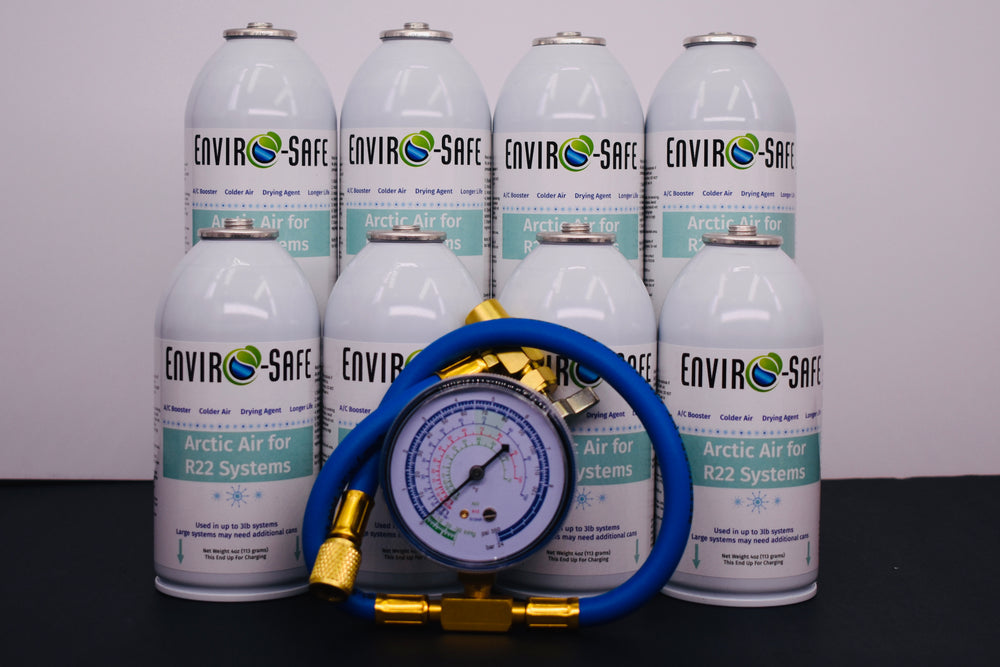 Arctic Air for R-22 Systems – 8 × 4 oz Cans – AC Booster & Drying Agent – Delivers Colder Air, Reduces Moisture, Extends System Life