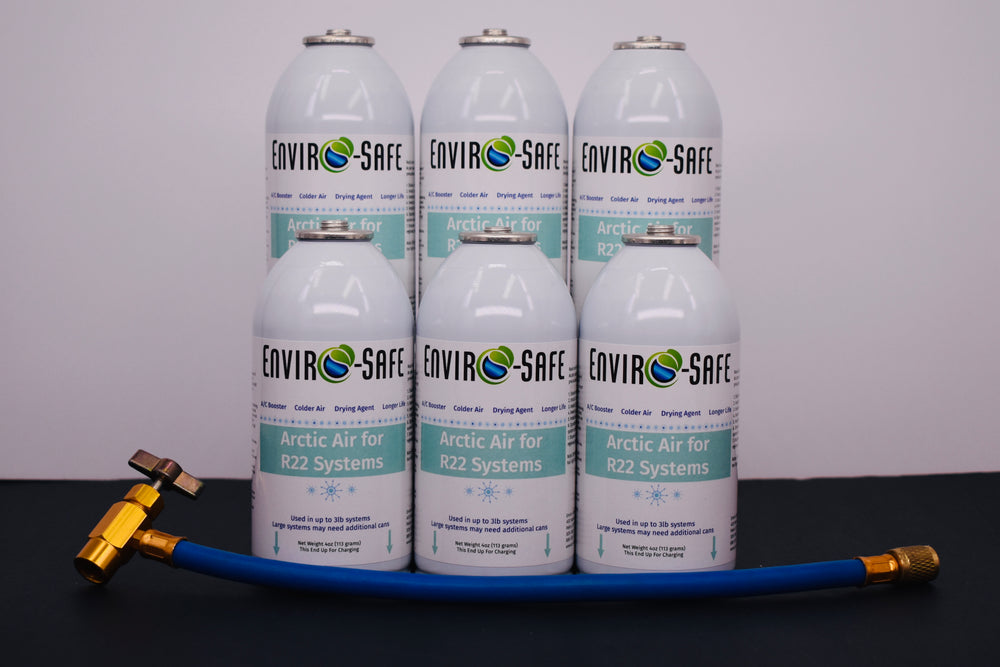 Arctic Air for R-22 Systems – 6 × 4 oz Cans – AC Booster & Drying Agent – Delivers Colder Air, Reduces Moisture, Extends System Life