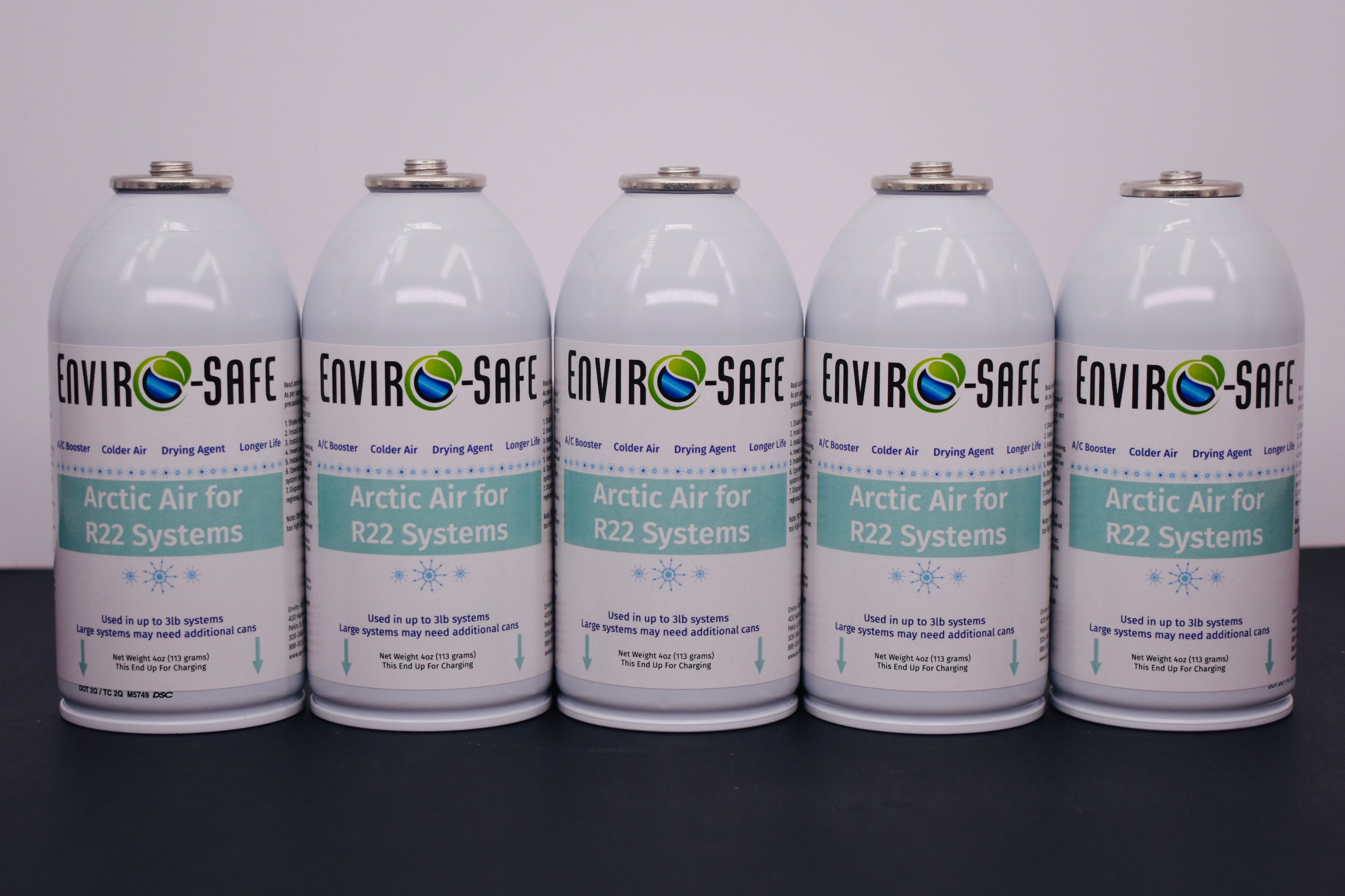 Arctic Air for R-22 Systems – 5 × 4 oz Cans – AC Booster & Drying Agent – Delivers Colder Air, Reduces Moisture, Extends System Life