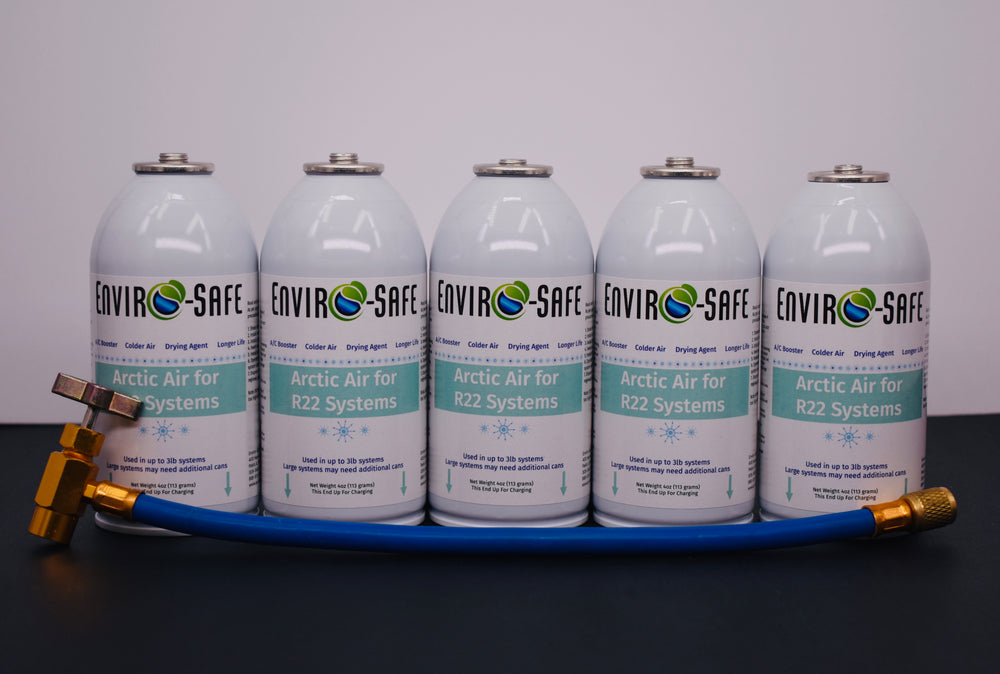 Arctic Air for R-22 Systems – 5 × 4 oz Cans – AC Booster & Drying Agent – Delivers Colder Air, Reduces Moisture, Extends System Life