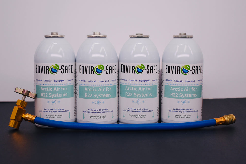 Arctic Air for R-22 Systems – 4 × 4 oz Cans – AC Booster & Drying Agent – Delivers Colder Air, Reduces Moisture, Extends System Life