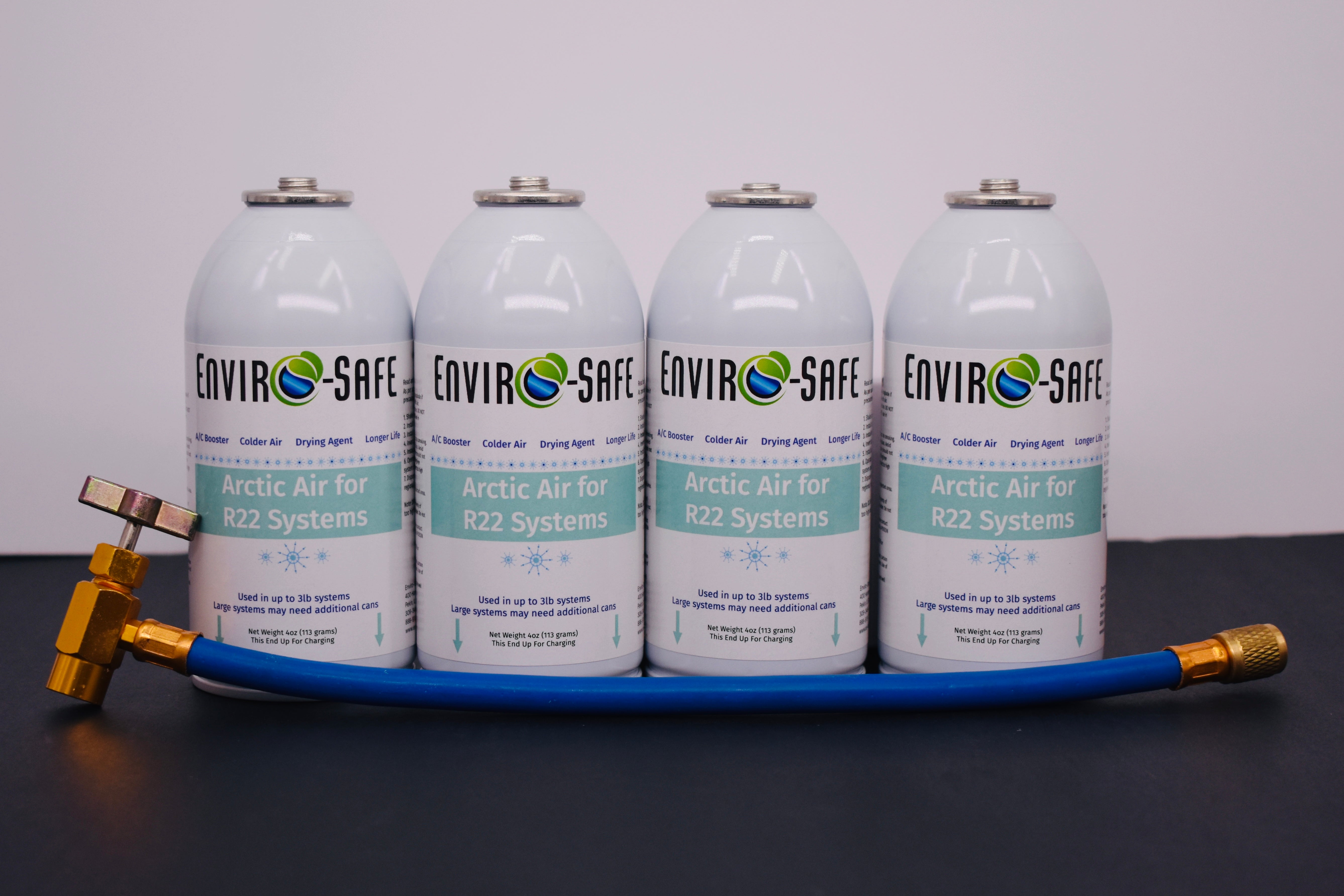 Arctic Air for R-22 Systems – 4 × 4 oz Cans – AC Booster & Drying Agent – Delivers Colder Air, Reduces Moisture, Extends System Life