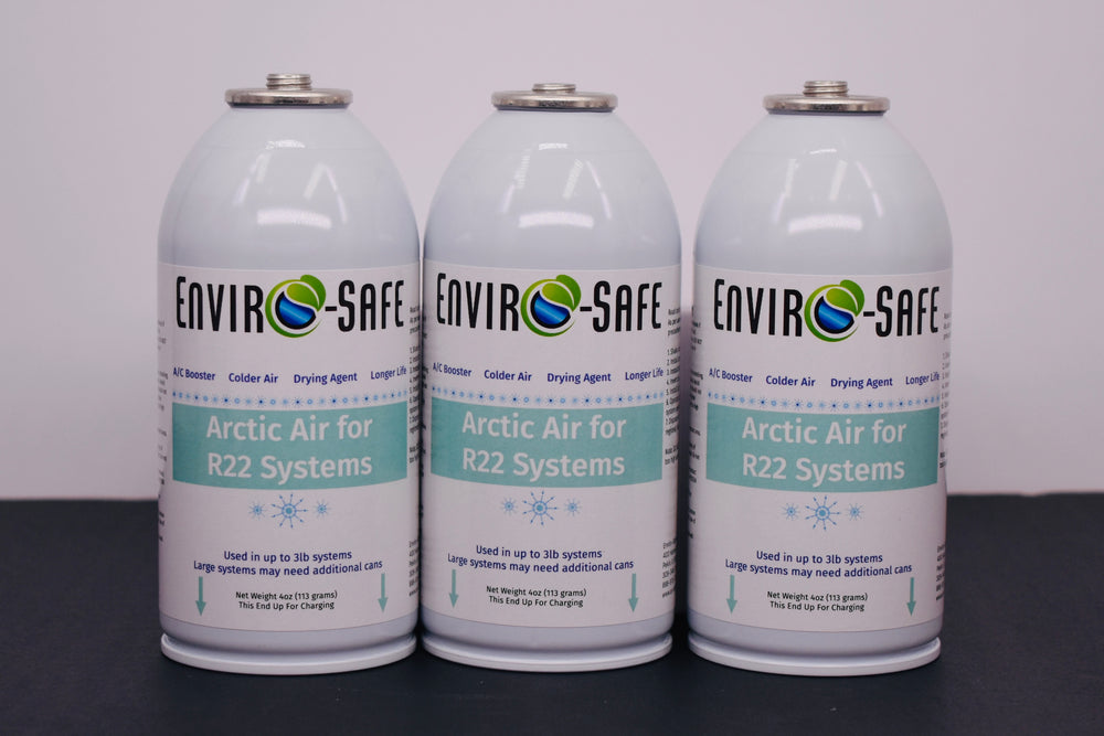 Arctic Air for R-22 Systems – 3 × 4 oz Cans – AC Booster & Drying Agent – Delivers Colder Air, Reduces Moisture, Extends System Life