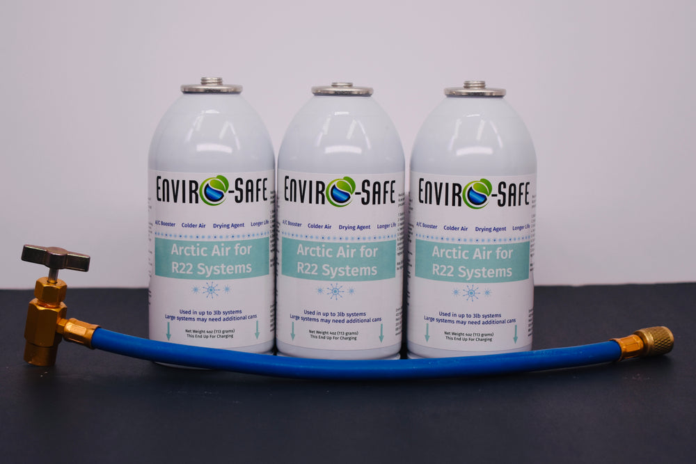 Arctic Air for R-22 Systems – 3 × 4 oz Cans – AC Booster & Drying Agent – Delivers Colder Air, Reduces Moisture, Extends System Life