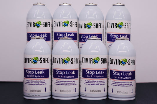 StopLeak for R12 Systems – 8 × 4 oz Cans – Reconditions O-Rings & Seals | Enviro-Safe Automotive A/C Additive