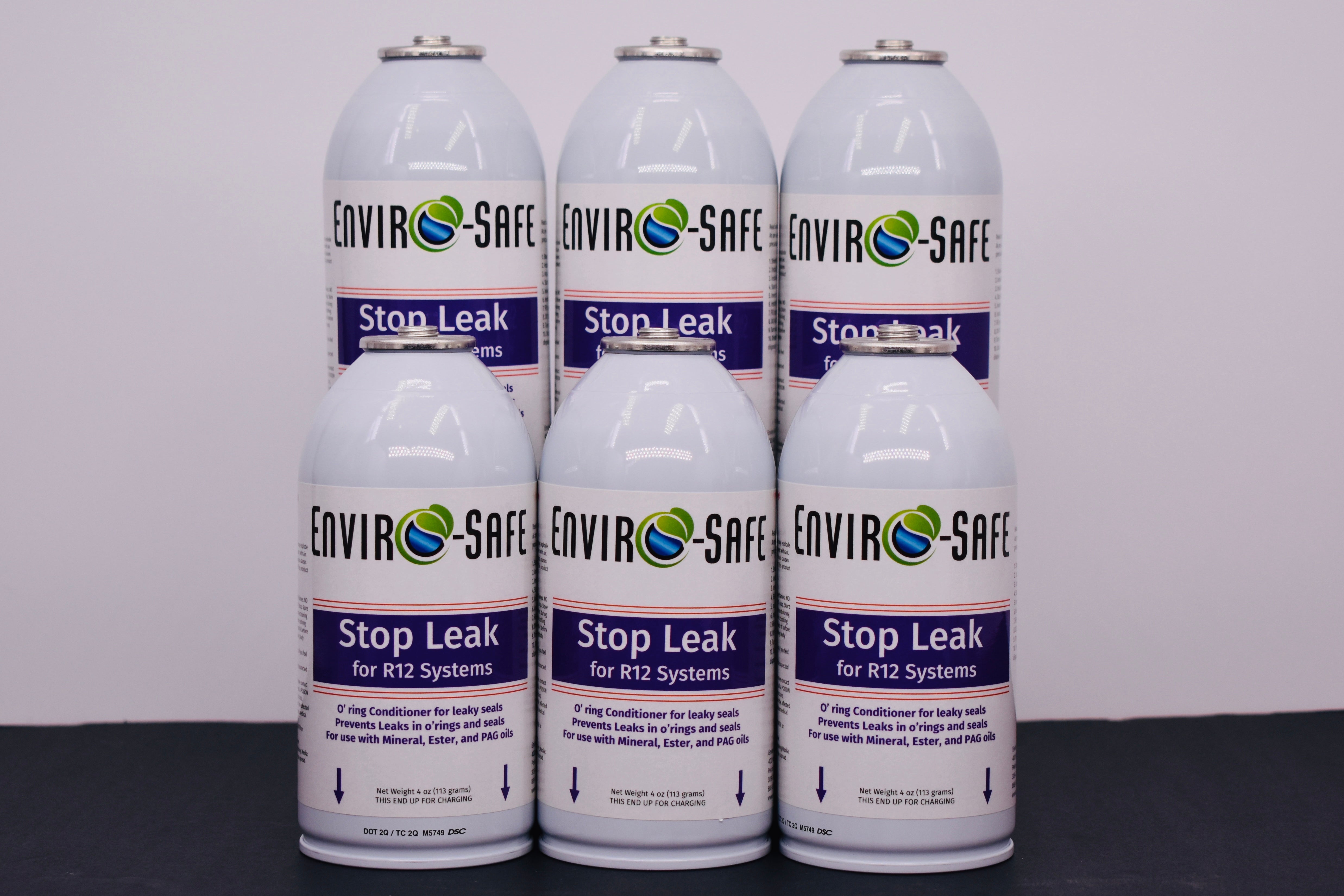 StopLeak for R12 Systems – 6 × 4 oz Cans – Reconditions O-Rings & Seals | Enviro-Safe Automotive A/C Additive