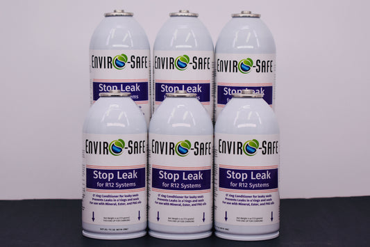 StopLeak for R12 Systems – 6 × 4 oz Cans – Reconditions O-Rings & Seals | Enviro-Safe Automotive A/C Additive