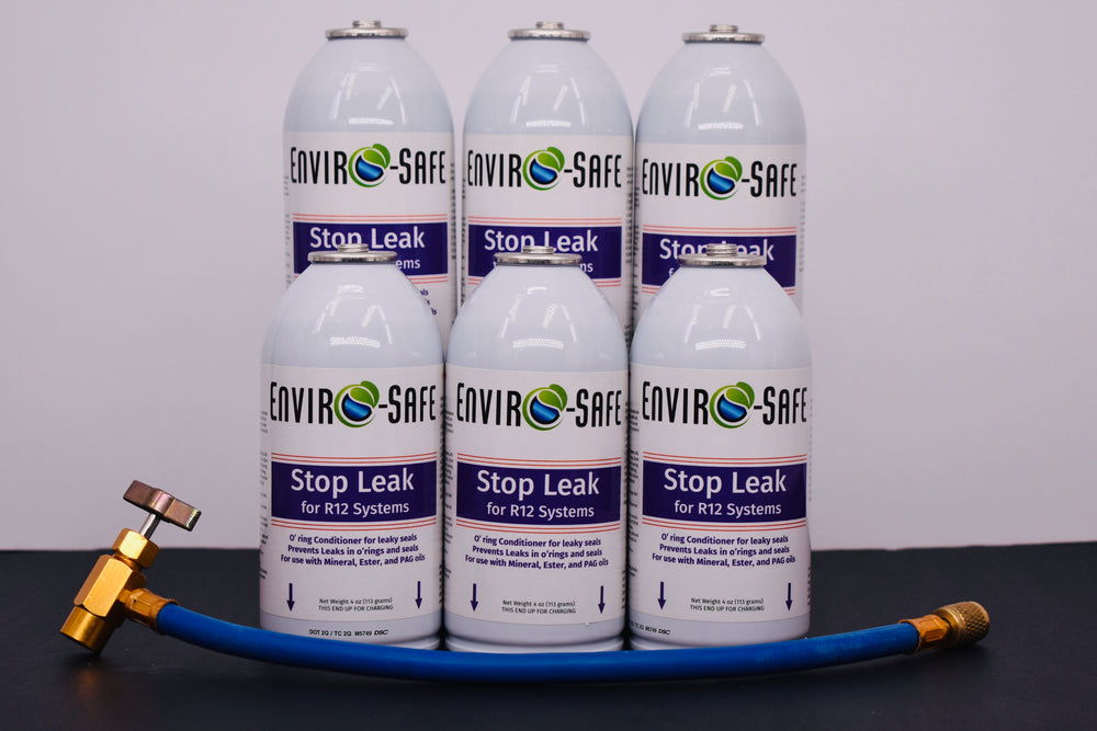 StopLeak for R12 Systems – 6 × 4 oz Cans – Reconditions O-Rings & Seals | Enviro-Safe Automotive A/C Additive