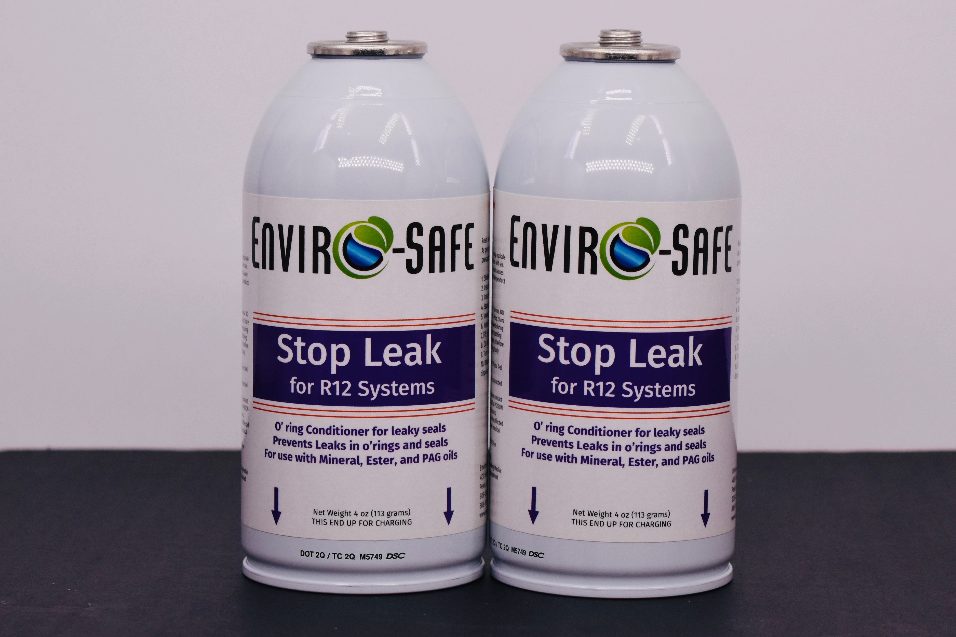 StopLeak for R12 Systems – 2 × 4 oz Cans – Reconditions O-Rings & Seals | Enviro-Safe Automotive A/C Additive