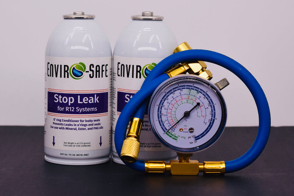StopLeak for R12 Systems – 2 × 4 oz Cans – Reconditions O-Rings & Seals | Enviro-Safe Automotive A/C Additive