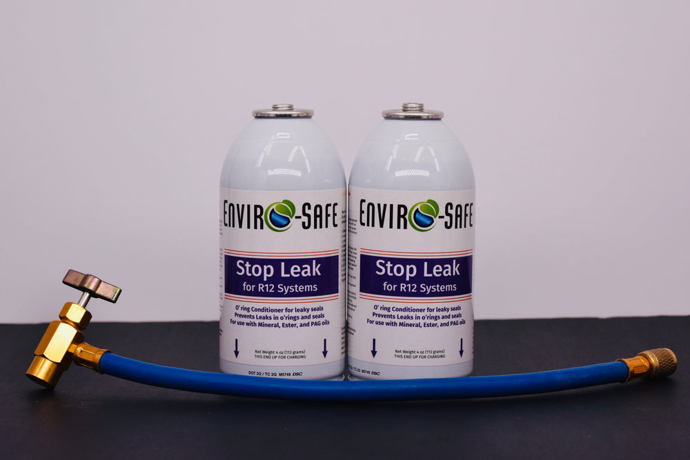 StopLeak for R12 Systems – 2 × 4 oz Cans – Reconditions O-Rings & Seals | Enviro-Safe Automotive A/C Additive