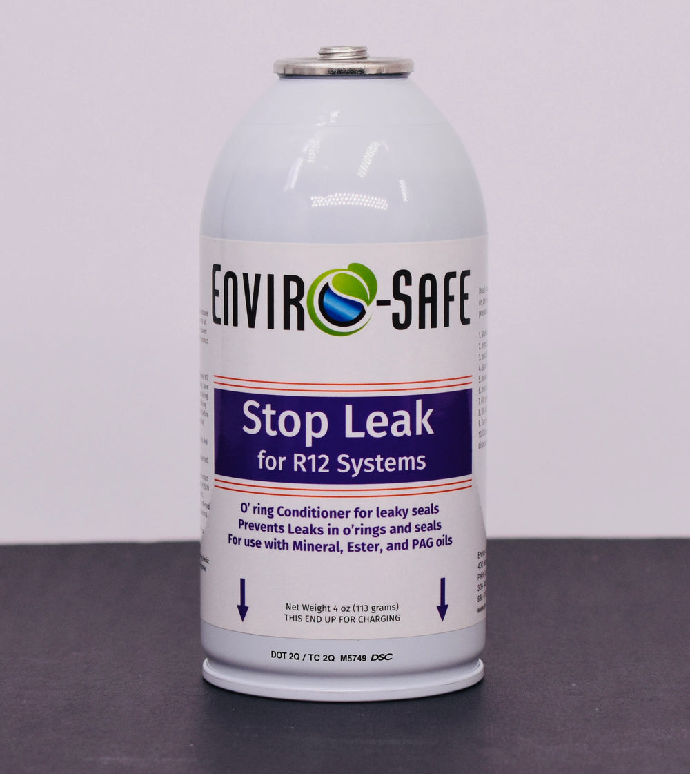 StopLeak for R12 Systems – 12 × 4 oz Cans – Reconditions O-Rings & Seals | Enviro-Safe Automotive A/C Additive