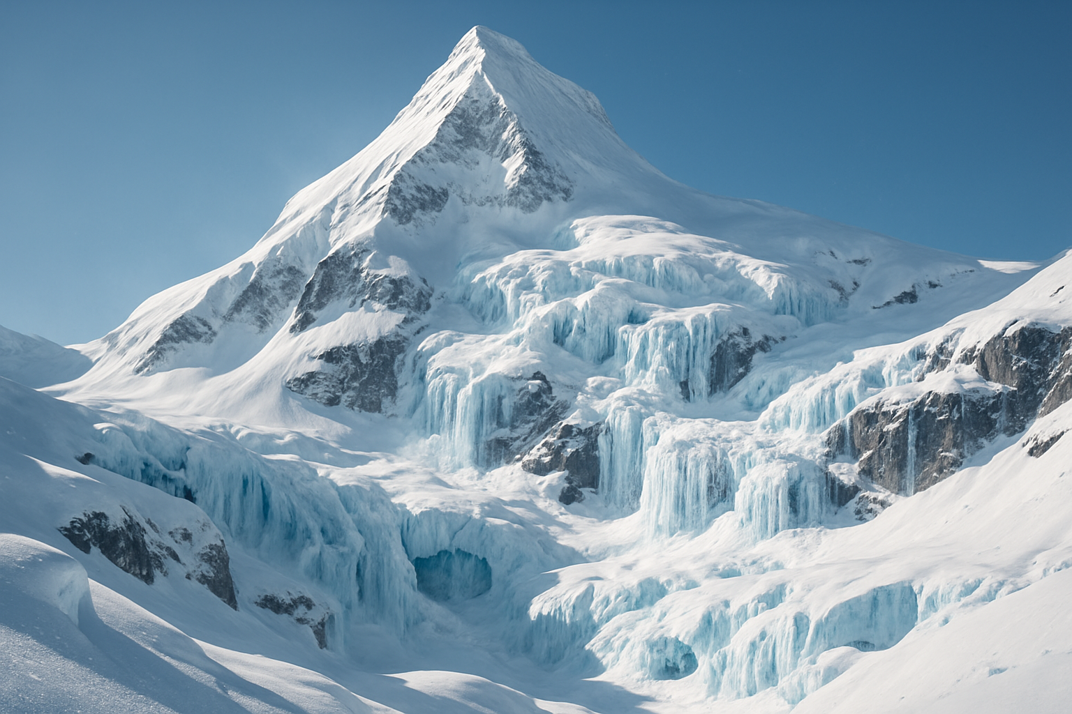 ice mountaine with snow